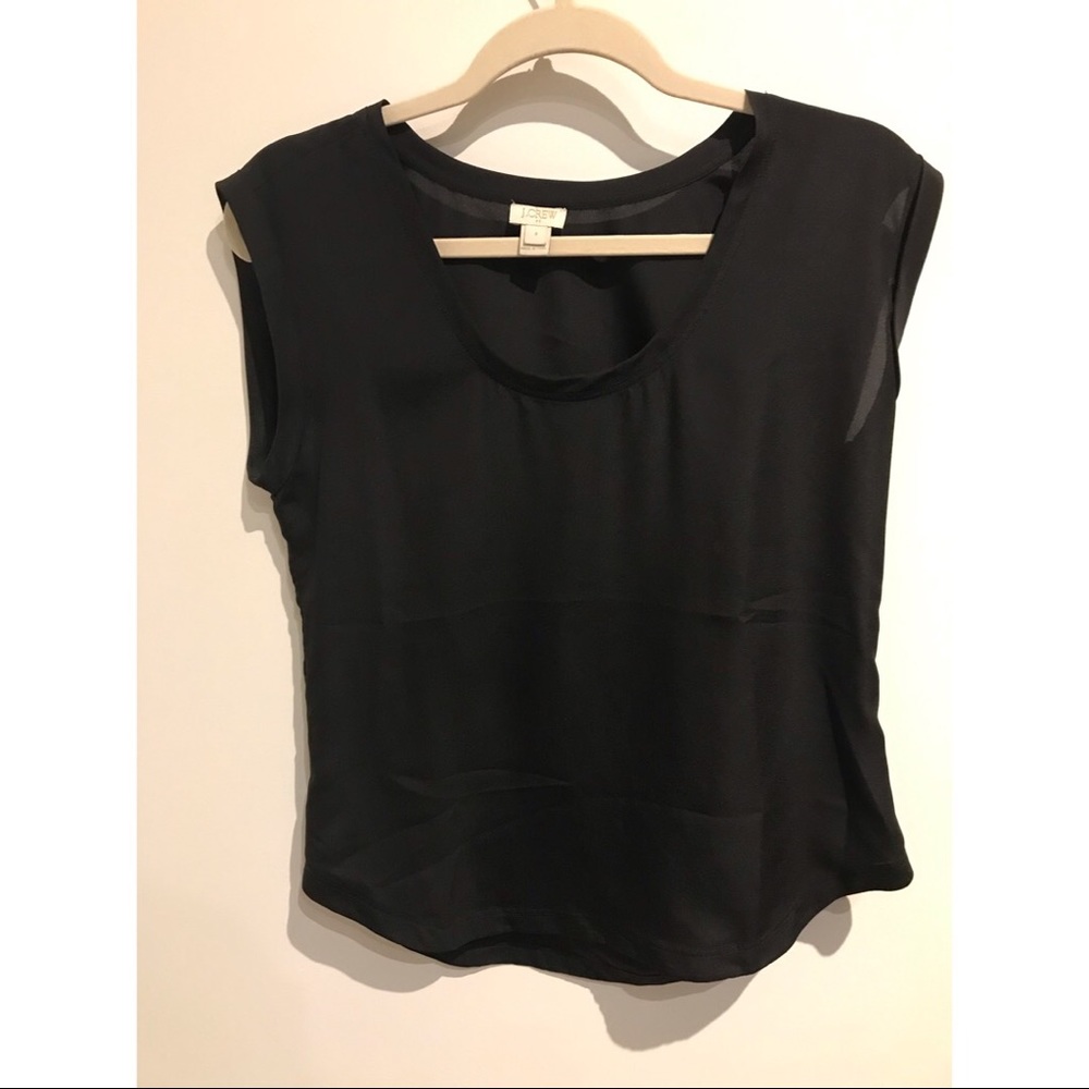 J. Crew Chiffon Short Sleeve Top